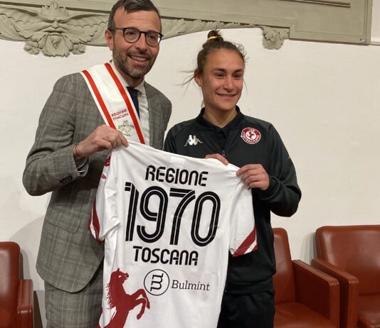 VIDEO / L’Acf Arezzo premiata a Firenze dalla Regione Toscana