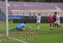 Juniores bloccata sul pareggio dal Tau. Il gol di Artini salva gli amaranto all’88’