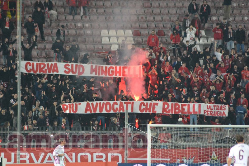 Arezzo partita di calcio Coppa Italia serie C girone B Perugia Arezzo - Tifo Perugia