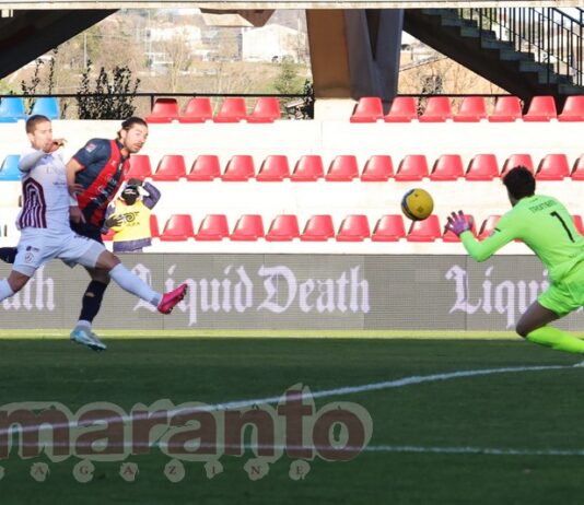 Il solito muro davanti alla porta. Trombini stoppa Di Nardo nell’uno contro uno