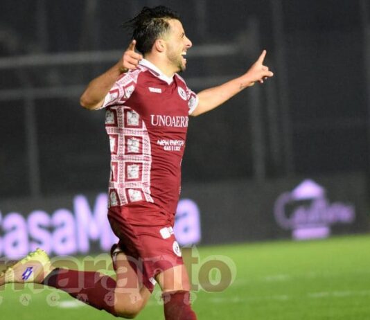 Due mesi dopo, riecco il sinistro che non perdona. Rasoiata a pelo d’erba e gol per Guccione