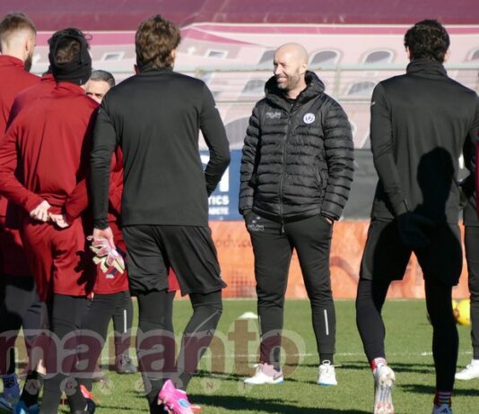 FOTOGALLERY / Il primo allenamento in amaranto di Cristian Bucchi