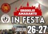 Il 25 ed il 26 luglio torna ‘Orgoglio Amaranto in festa’. Ecco il programma completo
