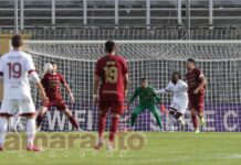 Stop, torsione, mezza girata e pallone al sette. Il gol di Ravasio è una prodezza