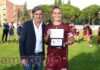 Razzolini premiata per i suoi 100 gol in amaranto. La targa del club alla capitana