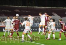 Stacco imperioso in mezzo all’area e palla in fondo al sacco. Cianci dominatore per il 2-0