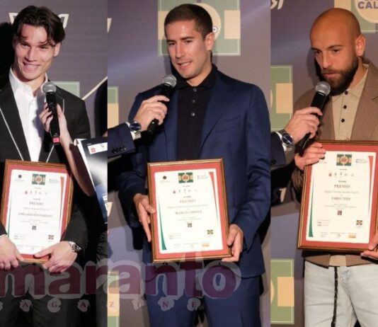 VIDEO e FOTO / Gran Galà del calcio, i premiati amaranto e il plastico dello stadio in bella mostra
