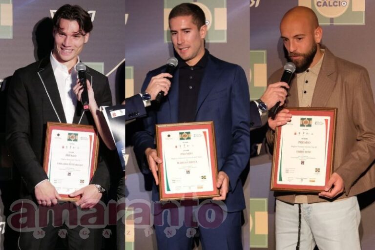 VIDEO e FOTO / Gran Galà del calcio, i premiati amaranto e il plastico dello stadio in bella mostra
