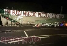 Una notte con il cuore in gola. Lo striscione della sud all’asilo di Soci: raccolta fondi per Leo