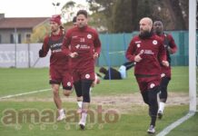 Allenamento a Rigutino, testa al Campobasso. Per De Col 2 turni di stop. Il calendario fino ad aprile