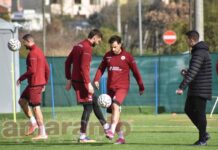 Allenamento ad alta intensità. Buona notizia, Ionita in gruppo. Guccione ancora fuori per un virus