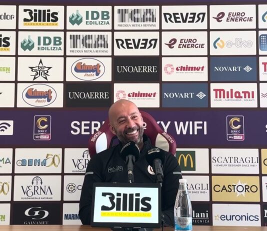 VIDEO / Bucchi: “Guccione sta bene, Viviani convocato. Il pienone è un premio per la società”