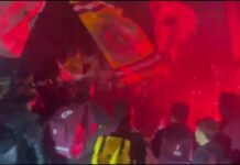 VIDEO / Squadra applaudita al ritorno a Rigutino. Torce, bandiere e “salutate la capolista”