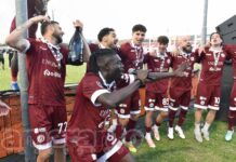 Squadra in campo a Rigutino, sabato l’ultima partita. Mawuli è tornato in Ghana dalla famiglia