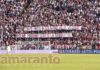 La domenica degli omaggi. Toccante striscione per Bucchi, lunghissimo applauso per Manzo