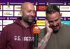 VIDEO / Bucchi-Floro, siparietto in sala stampa: “Tu più bravo di me”. “E tu meritavi questa gioia”