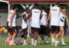 Prima amichevole contro una Rappresentativa locale. Il programma di lavoro della squadra