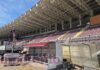 Lo stadio deve adeguarsi alla B: barriera divisoria fra la tribuna centrale e la laterale nord