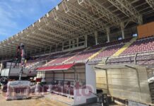 Lo stadio deve adeguarsi alla B: barriera divisoria fra la tribuna centrale e la laterale nord