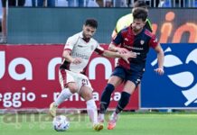 L’Arezzo fa una bella figura a Cagliari. Gli amaranto battuti da un doppio rigore di Deiola