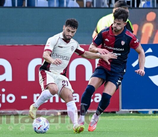 L’Arezzo fa una bella figura a Cagliari. Gli amaranto battuti da un doppio rigore di Deiola