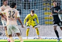 Riflesso prodigioso di Nunziante sulla bordata di Strefezza. Al portiere il premio di giornata